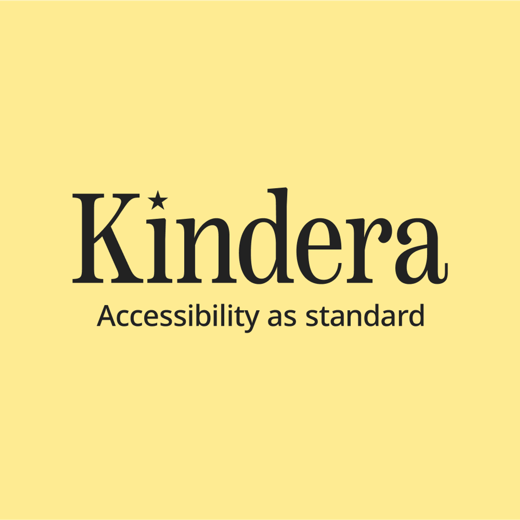 Kindera. Accessibility as standard.